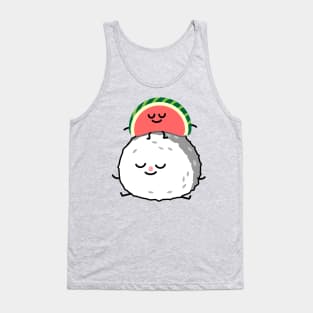 Watermelon and sushi couple Tank Top